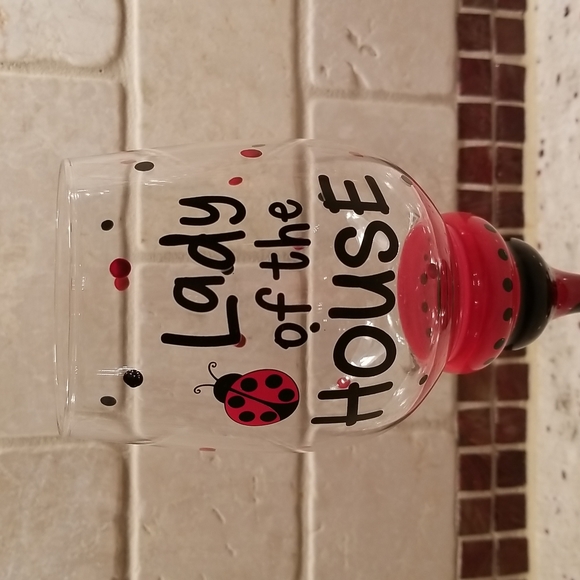 Ladybug "Lady of the House" Stemmed Glass - Picture 2 of 6